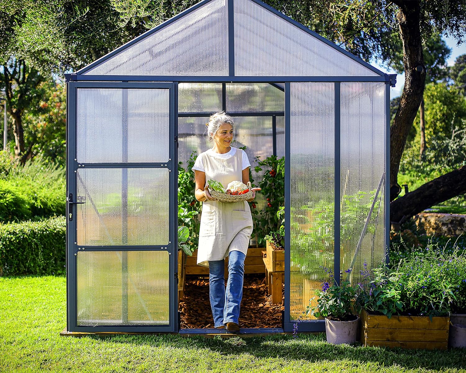 Palram - Canopia Glory Greenhouse - 8 x 12 - Gray