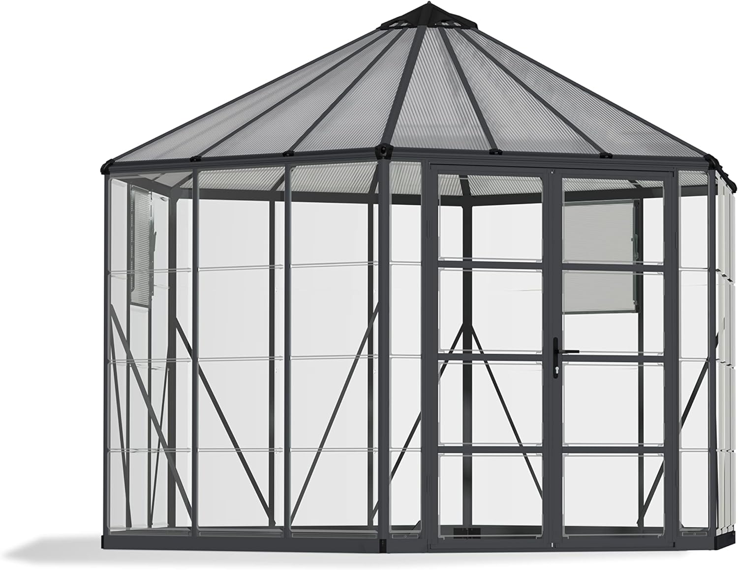 Palram - Canopia Oasis Greenhouse - 10 x 12 x 9 - Gray