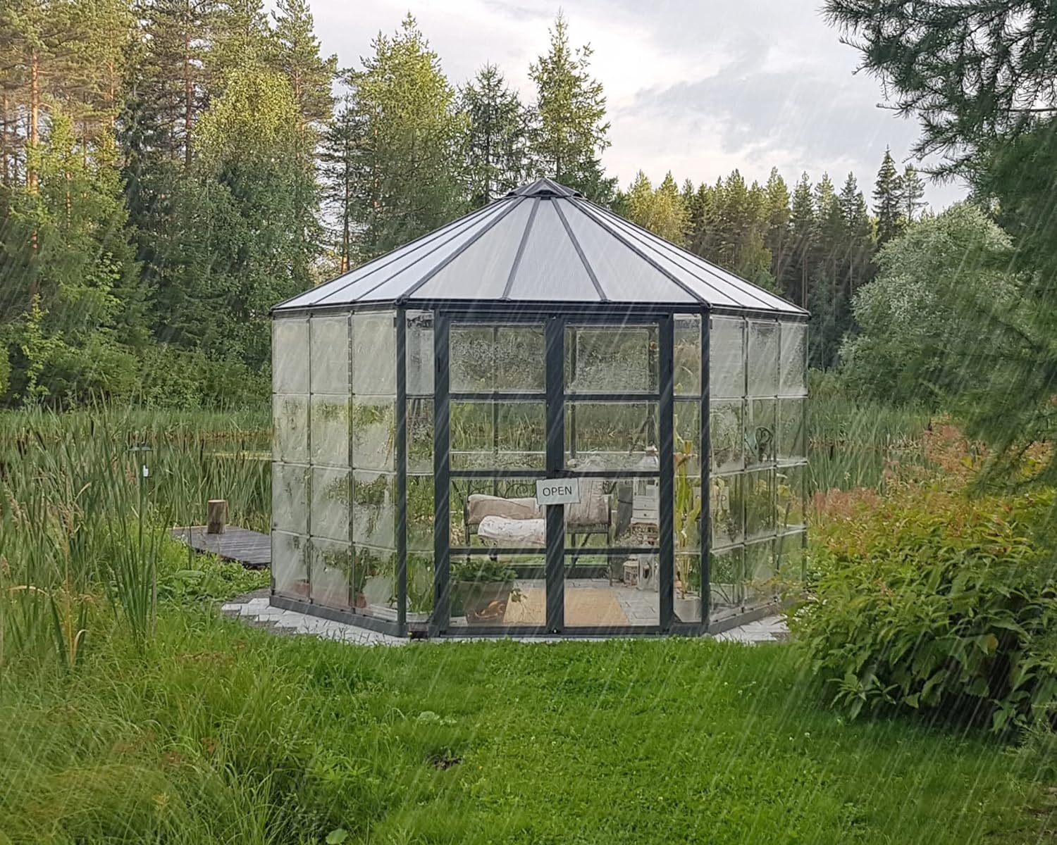 Palram - Canopia Oasis Greenhouse - 10 x 12 x 9 - Gray