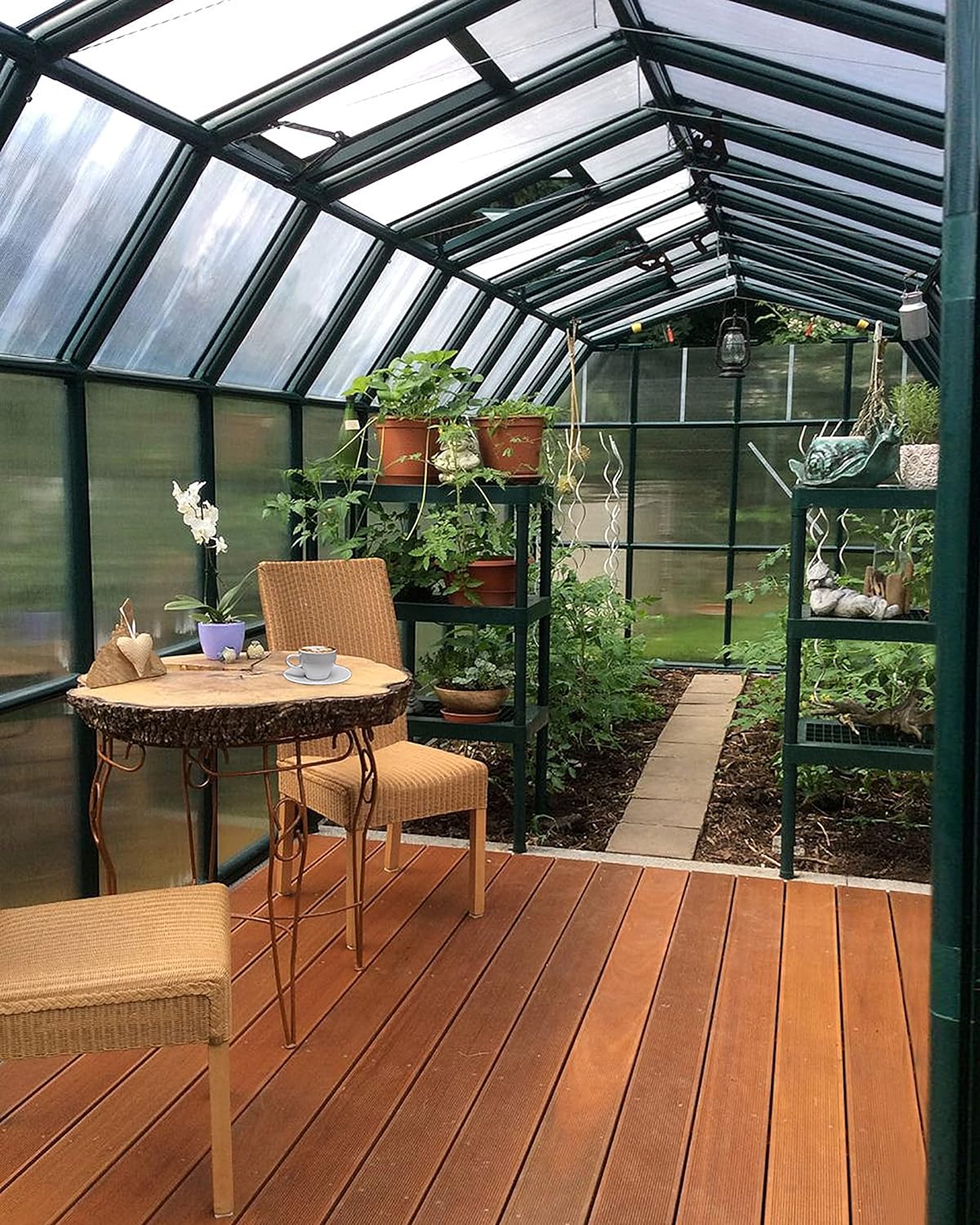 Rion HG7220 Grand Gardener Greenhouse, 8 x 20, Dark Green