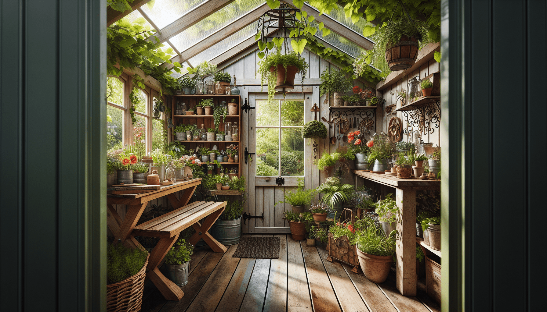 POTTING SHED love! | Tour my SHE SHED | Cottage Greenhouse