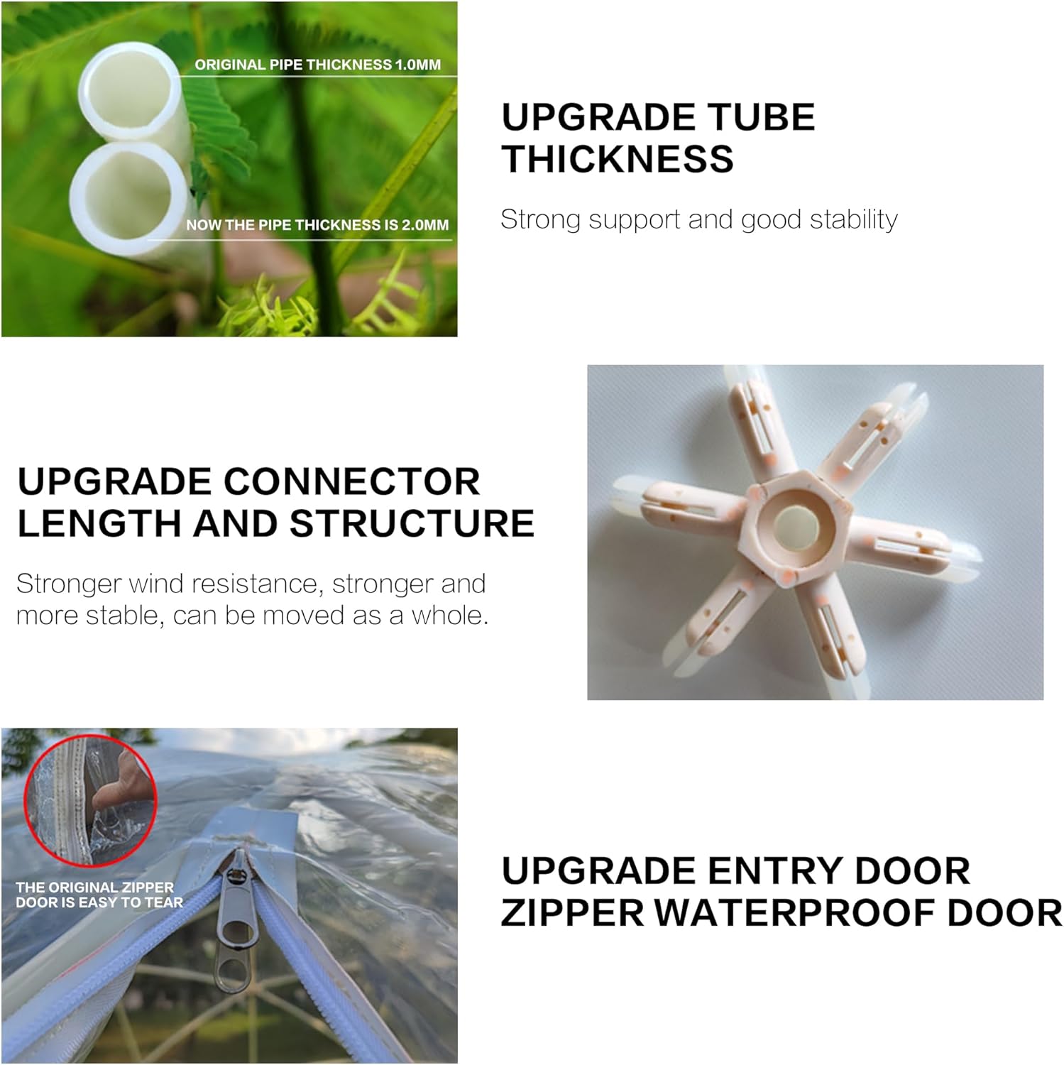 Greenhouse Garden Dome Igloo, 12 * 7.2 ft PVC Dome Tents, Weatherproof Greenhouse Garden Bubble Tent with 2 * 10m Light Strings, Transparent Garden Dome House for Outdoor, Party Greenhouse Garden Dome Igloo, 12 * 7.2 ft PVC Dome Tents, Weatherproof Greenhouse Garden Bubble Tent with 2 * 10m Light Strings, Transparent Garden Dome House for Outdoor, Party