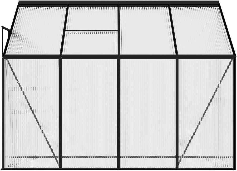 INLIFE 34.1 ft² PC Board Greenhouse with Aluminum Frame 177.2 ft³ Capacity Walk-in Outdoor Plant Gardening Green House with Roof Vent for Outdoor,Patio, Backyard, Garden