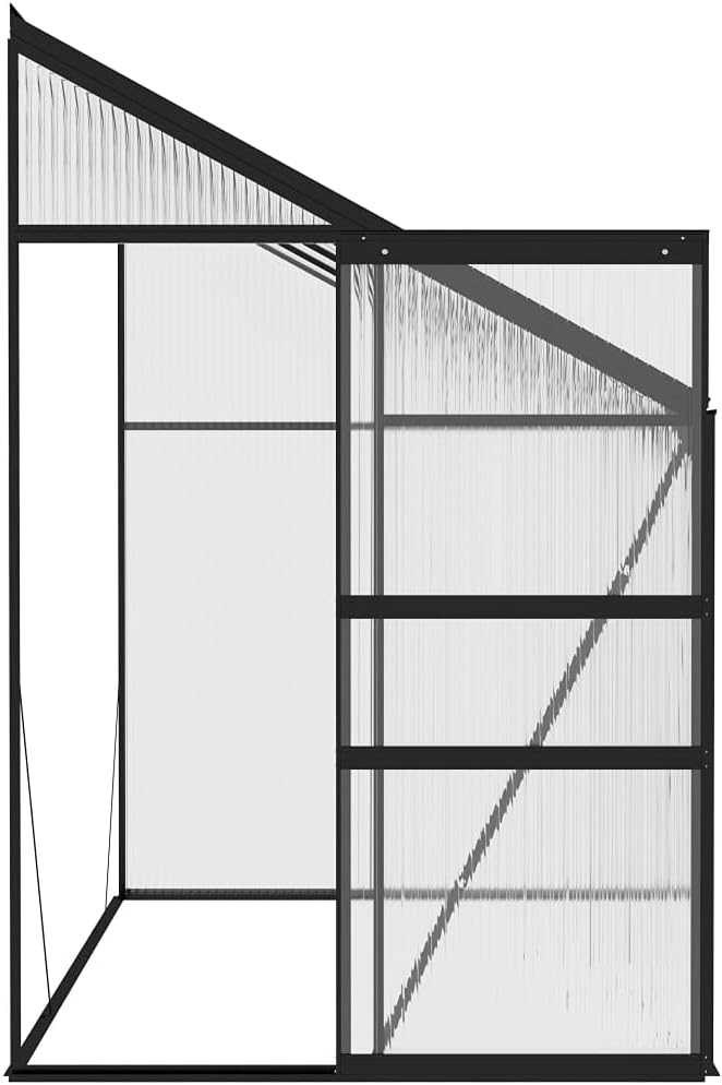 INLIFE 34.1 ft² PC Board Greenhouse with Aluminum Frame 177.2 ft³ Capacity Walk-in Outdoor Plant Gardening Green House with Roof Vent for Outdoor,Patio, Backyard, Garden