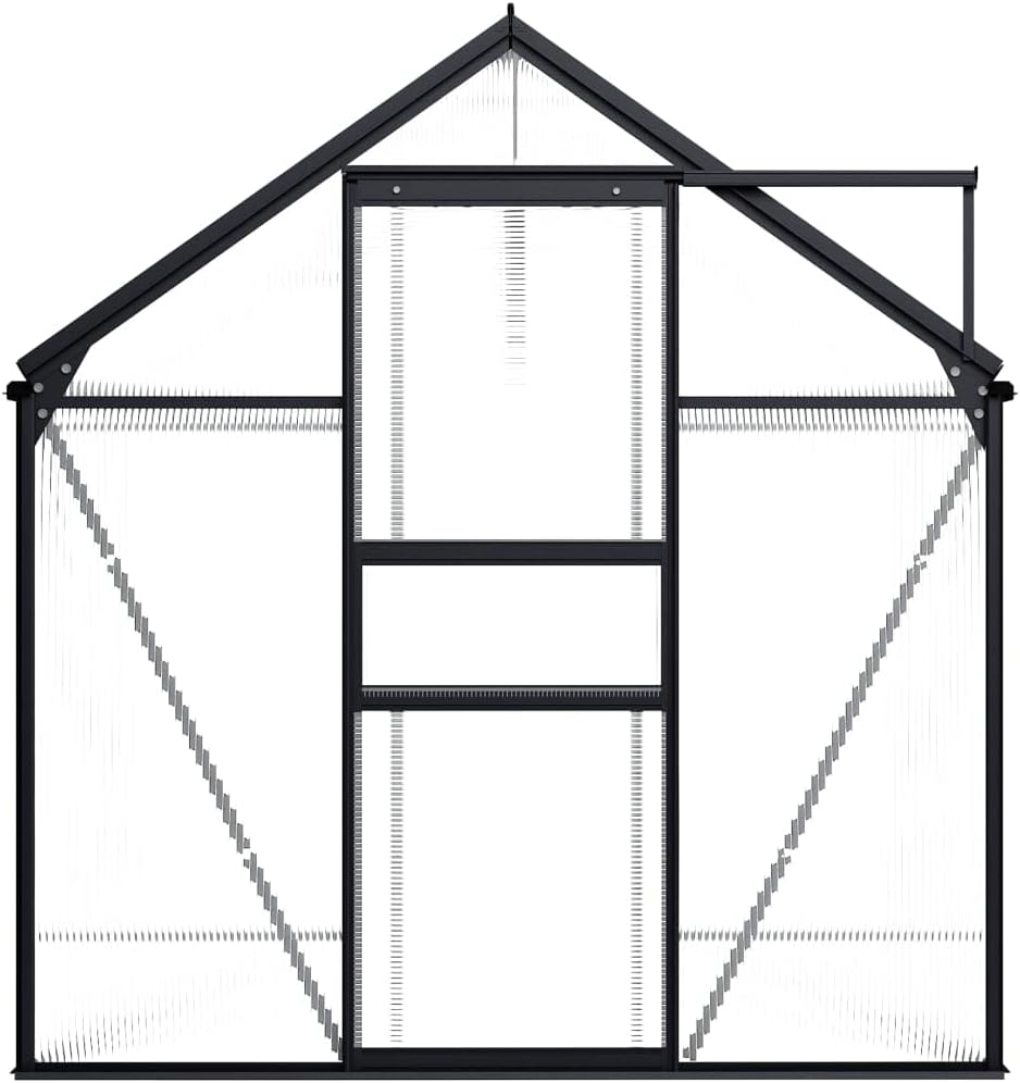 Greenhouse Anthracite Aluminum 51.1 ft²,Greenhouses-65.56lbs Greenhouse Anthracite Aluminum 51.1 ft²,Greenhouses-65.56lbs