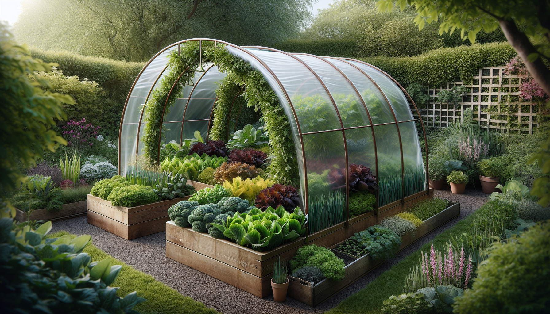 How to Build a HINGED HOOPHOUSE for a Raised Bed Garden