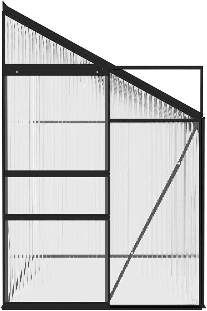 Greenhouse Plastic Shed Green House for Plants, Greenhouses for Outdoors Outside Heavy Duty Prefab House Garden Shed Aluminum Frame Polycarbonate Panels, 50.4x97.6x75.6 -AA