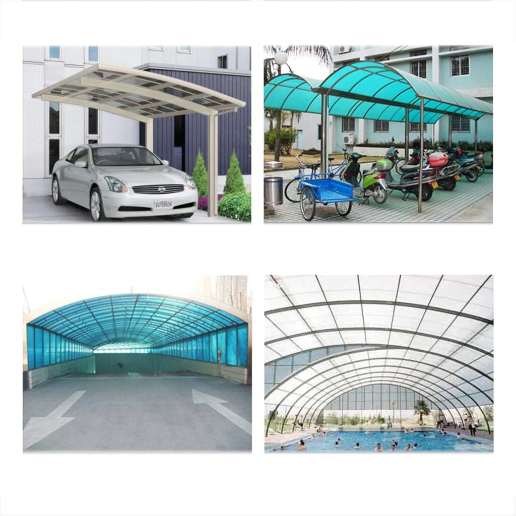 Polycarbonate Plastic Panel,1mm Thick Roof Heat-Insulating Screen, All-Weather Outdoor Garden And Greenhouse Covering，Greenhouse Shed Canopy,Easy To Cut，Uv Protection ( Color : 1mm , Size : W1.56*L20m