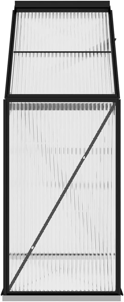 Polycarbonate Walk-in Garden Greenhouse with Base Frame, 74.8x27.6x79.5 Large Greenhouse Walk-in Heavy Duty Green Gardening Plant Hot Outdoor House for Garden/Patio, 14.3 ft²