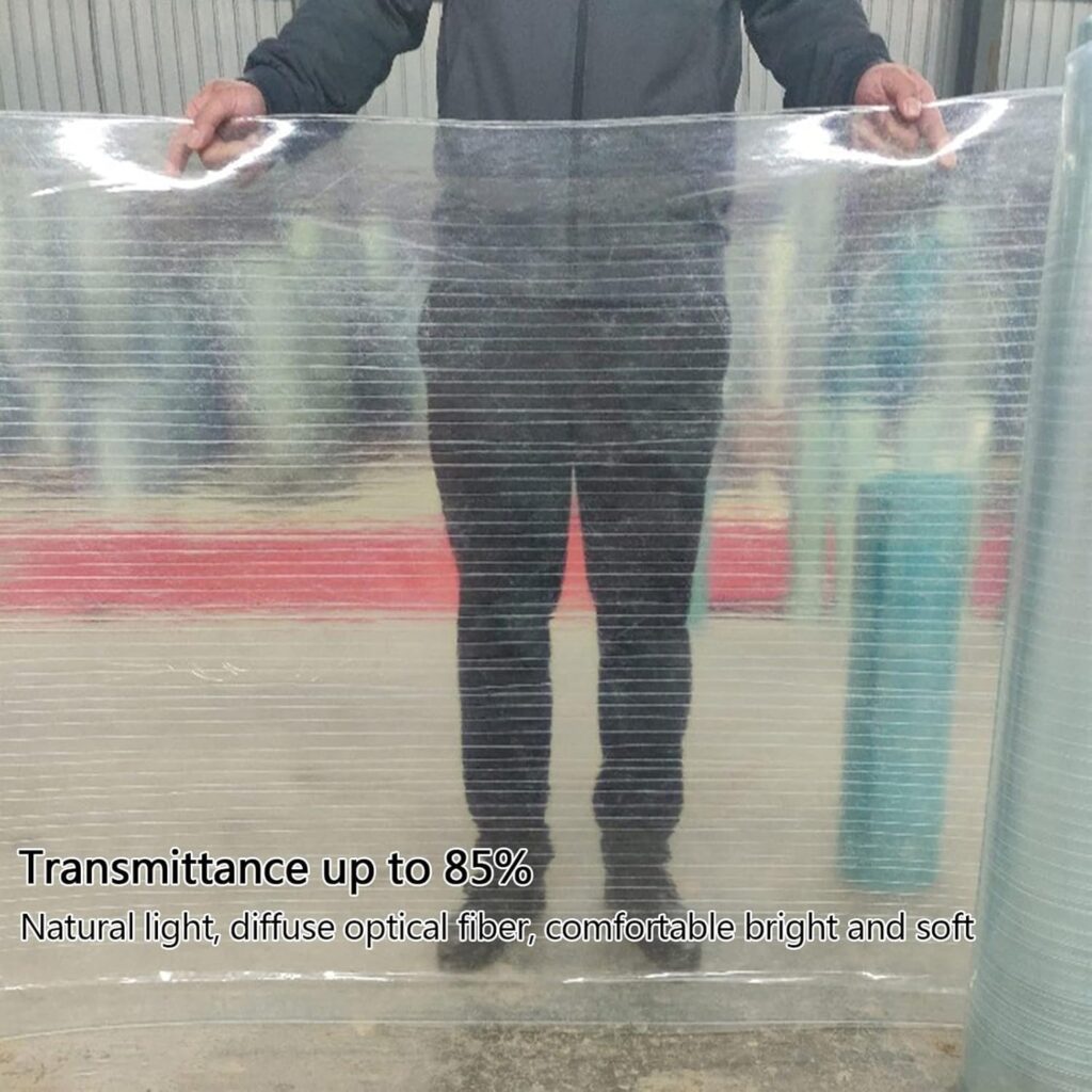 Polycarbonate Roofing Sheet, Transparent Insulation Daylighting Panels, Rain-Proof Shed Cover for Greenhouse, Easy to Bend  Cut (Color : Clear-1mm, Size : 1x20m)