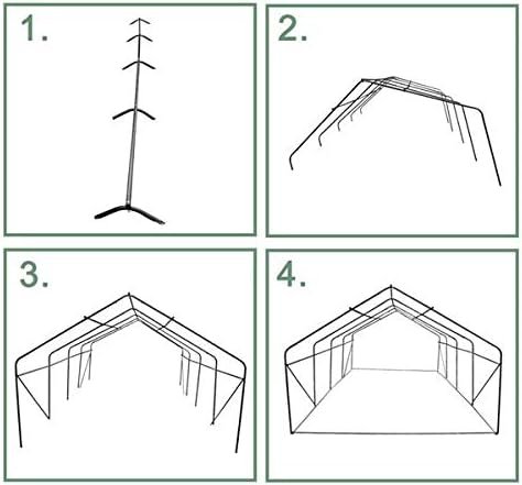 NC 20′x10′x7′-B Heavy Duty Greenhouse Plant Gardening Spiked Greenhouse Tent