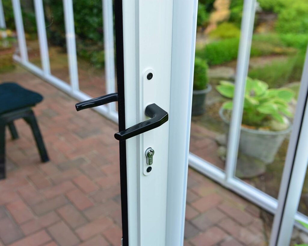 Palram Canopia Rion Sun Room Ft. x Ft. Solarium, Lean-to Greenhouse DIY Kit, Attach to House, Large Twin Wall Polycarbonate, 100% UV Protection for Porch, Patio Outdoors with Window Vent (White)