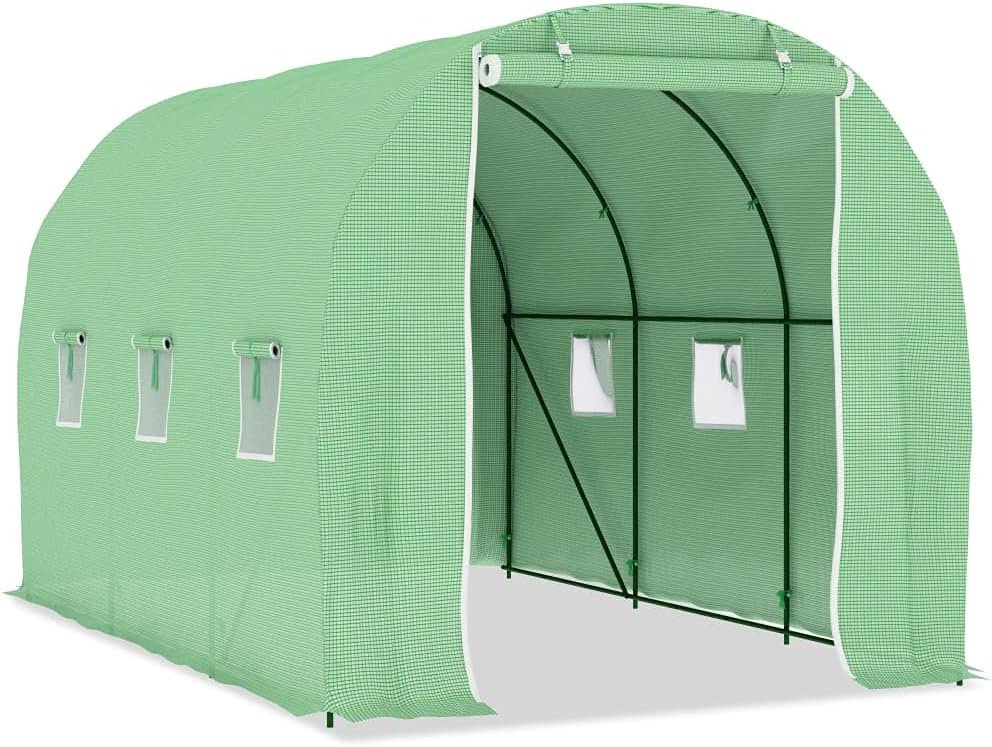 vidaXL Greenhouse x x cm Green Galvanised Steel Garden Greenhouse Shelter Vegetables vidaXL Greenhouse x x cm Green Galvanised Steel Garden Greenhouse Shelter Vegetables