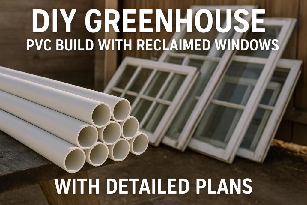DIY Greenhouse: PVC Build with Reclaimed Windows  Plans