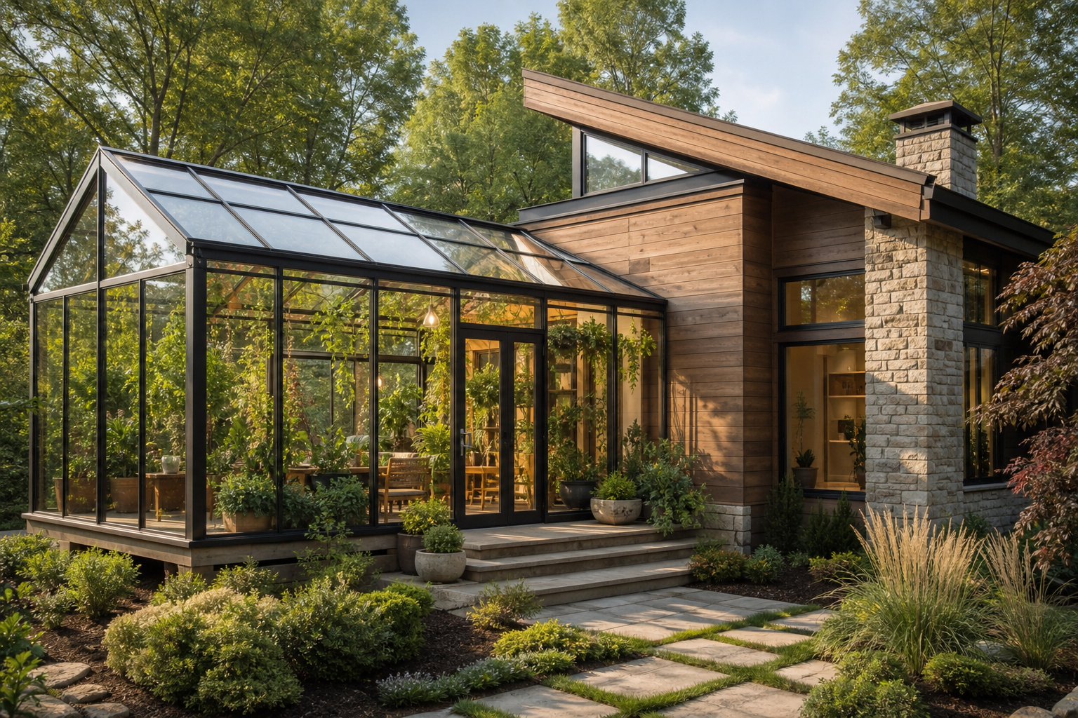 Greenhouse Attached to House: Nature House Design Ideas