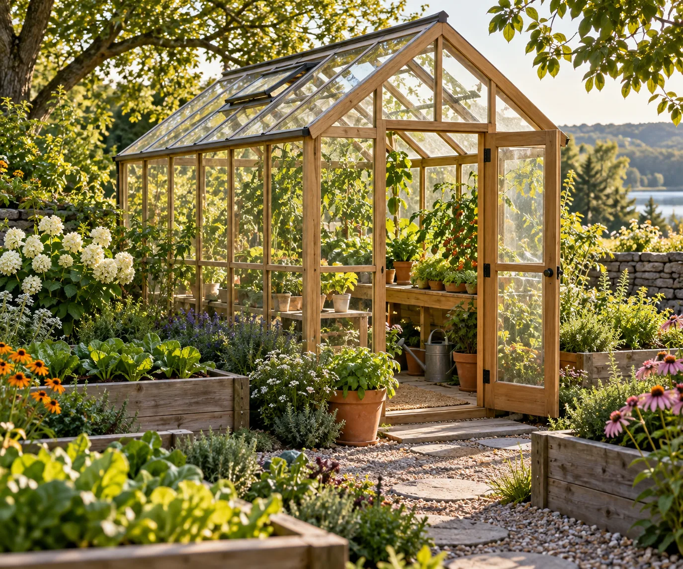 Backyard greenhouse design: the central idea