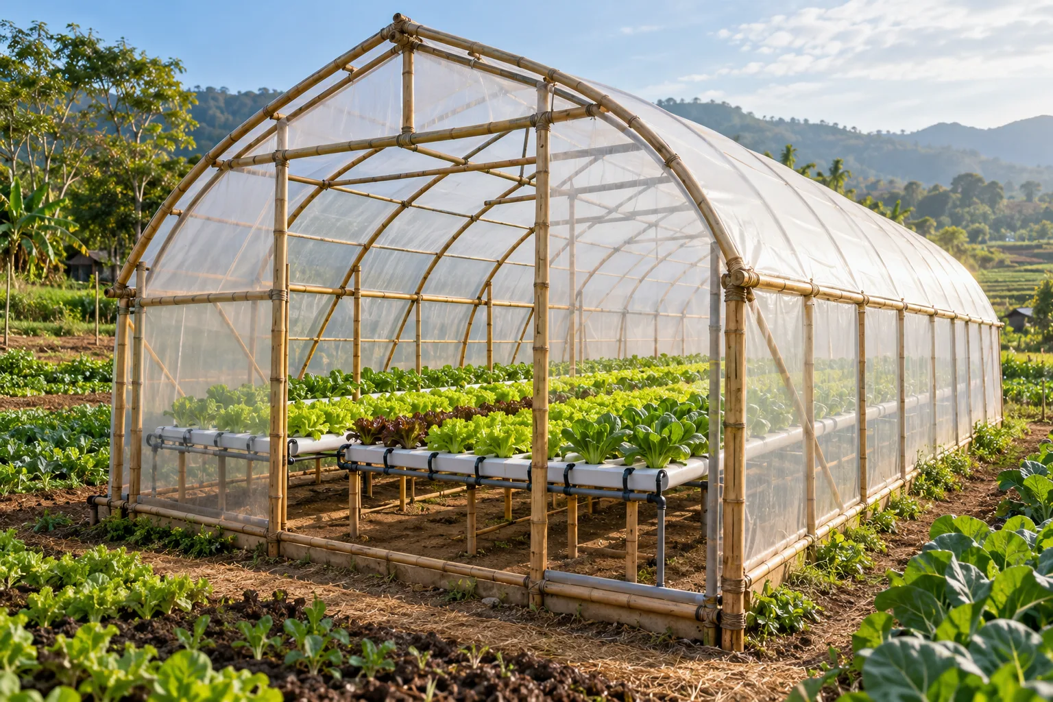 Bamboo Greenhouse for Hydroponics: Project Overview